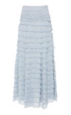 Luisa Beccaria Tiered Organza And Georgette Skirt