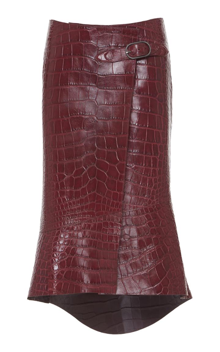 Roberto Cavalli Croc Leather Skirt