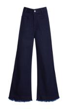 Maison Pre Frayed Cropped Flare Jeans