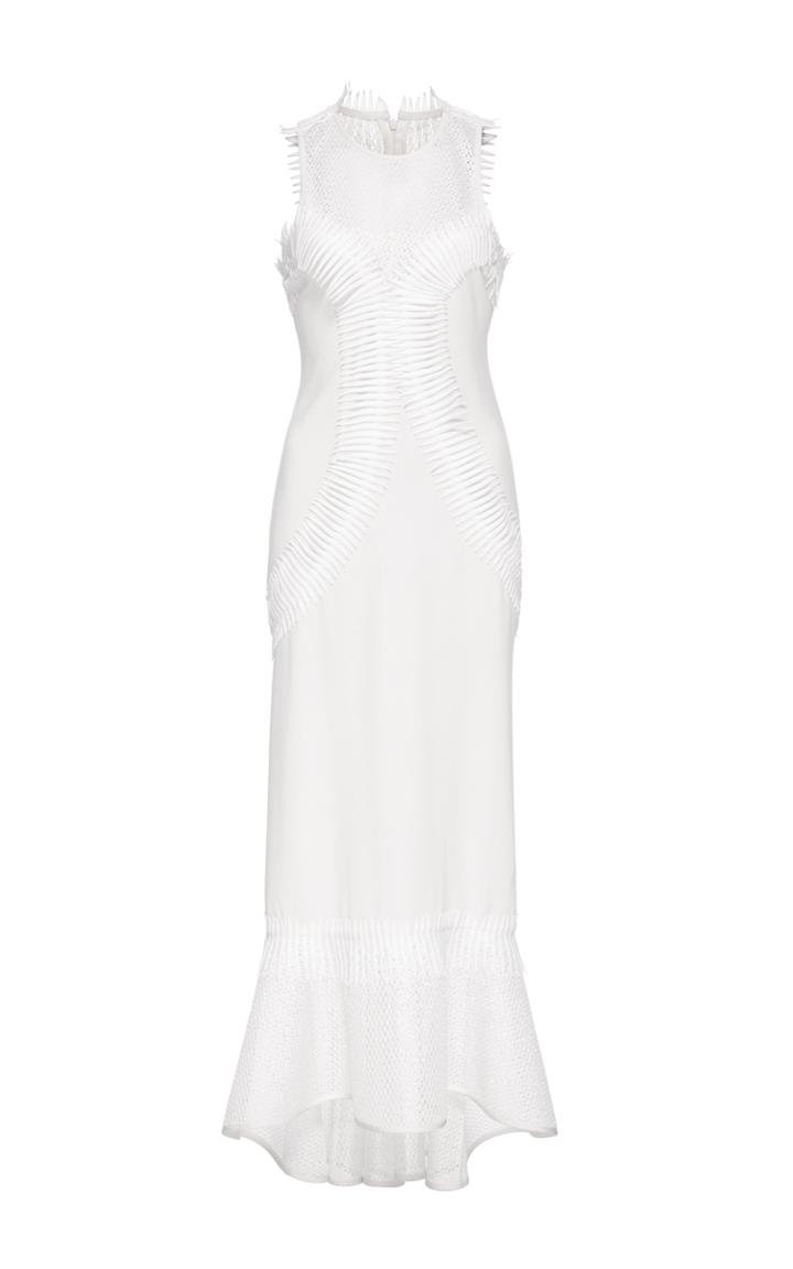 Jonathan Simkhai Mesh Contoured Trumpet Dress