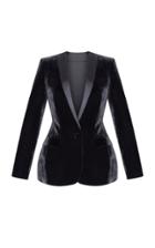 Rasario Silk-blend Velvet Blazer With Satin Lapel