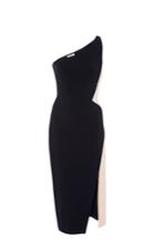 Cushnie Et Ochs One Shoulder Color Blocked Cocktail Dress