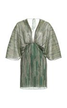 Rotate Ester Metallic Striped Mini Dress