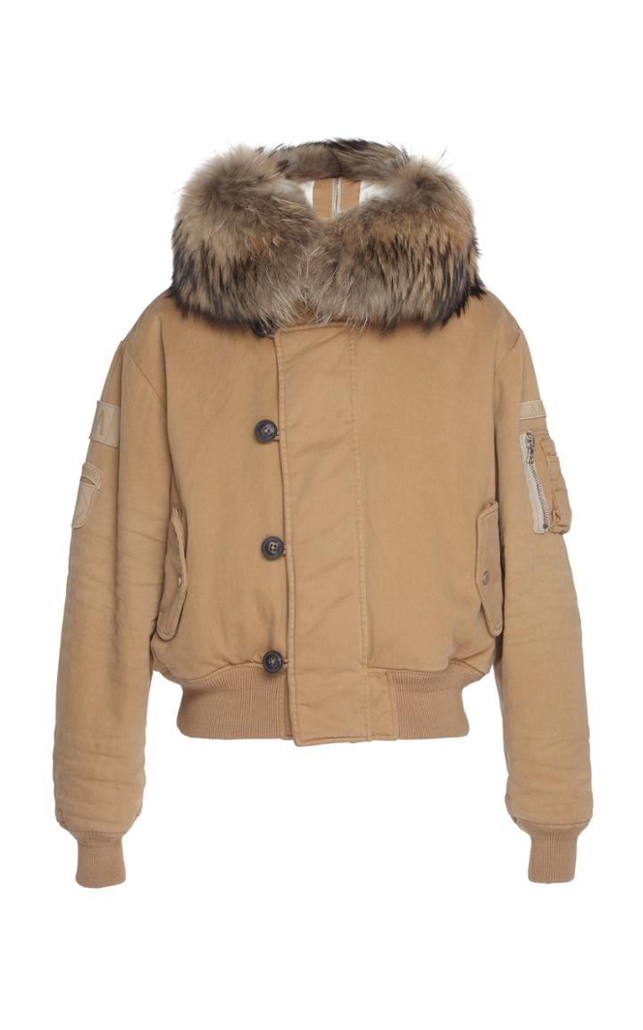 Amiri Hooded Fur Bomber