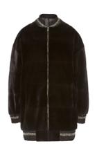 J. Mendel Embroidered Sheared Mink Bomber Jacket