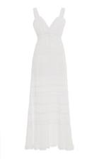 Moda Operandi Luisa Beccaria Beach Cotton White Dress Size: 36