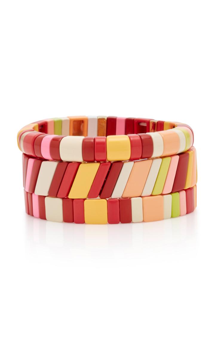 Roxanne Assoulin Set-of-three Negroni Zinc Bracelets