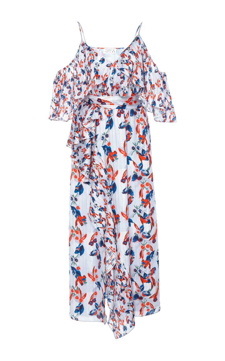 Tanya Taylor Floral Ikat Lorena Dress