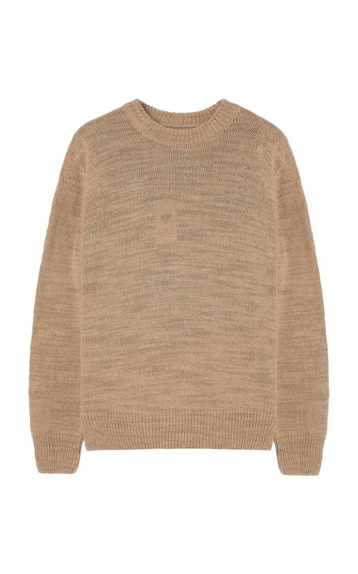 Universal Works Loose Crewneck Cotton-linen Sweater