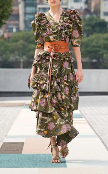 Moda Operandi Ulla Johnson Amata Printed Ruffled Cotton-poplin Blouse