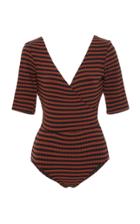 Solid & Striped Alison Ribbed Wrap-effect One-piece Swimsuit