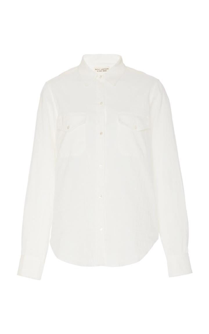 Moda Operandi Nili Lotan Athena Cotton Shirt Size: Xs