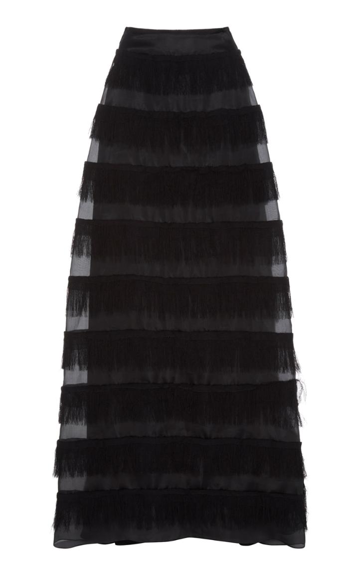 Maison Rabih Kayrouz Fringed Ruffled Skirt