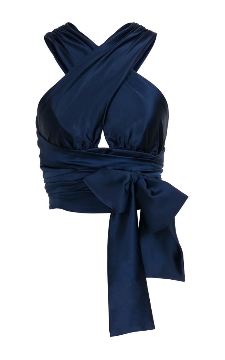 Jessica Choay Strap Wrap Crop Top