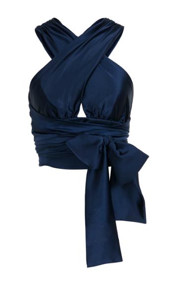 Jessica Choay Strap Wrap Crop Top
