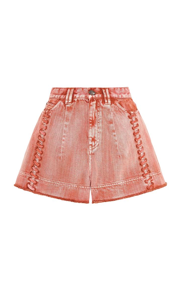 Moda Operandi Aje Framework Braid-detailed Washed Denim Shorts