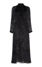 Sandra Mansour Mousseline Velvet Midi Dress