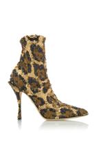 Dolce & Gabbana Sequined Leopard-print Ankle Boots