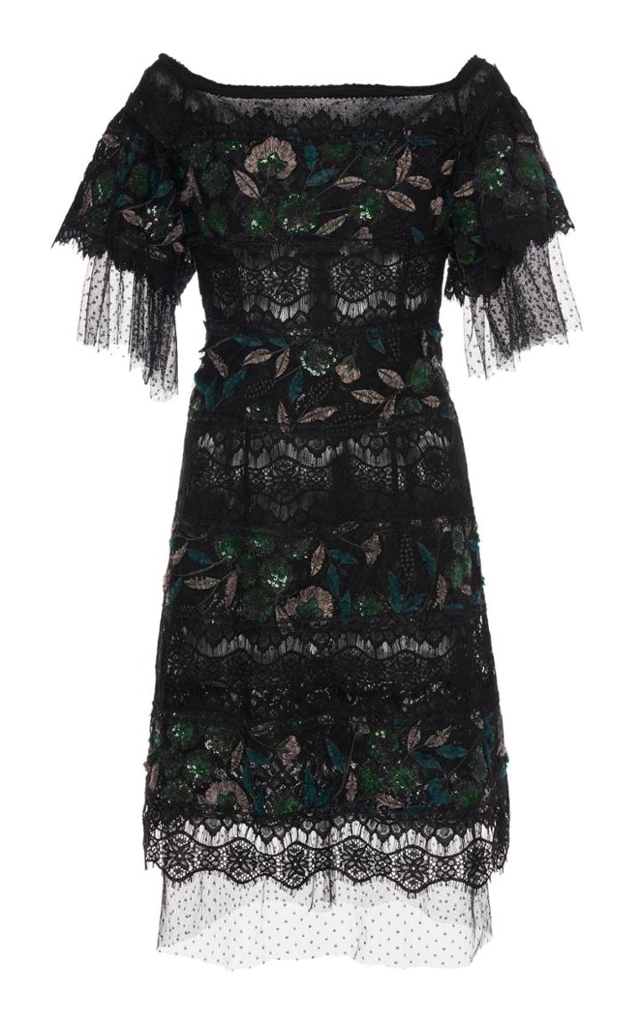 Costarellos Illusion Sheath Dress