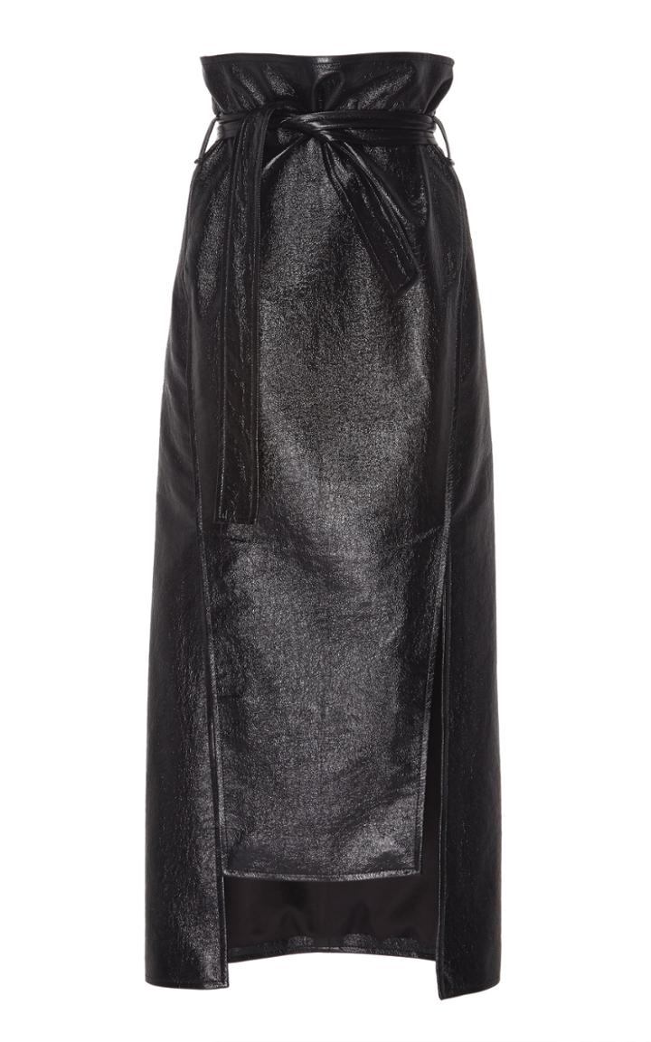 A.w.a.k.e. Belted Faux Leather Skirt