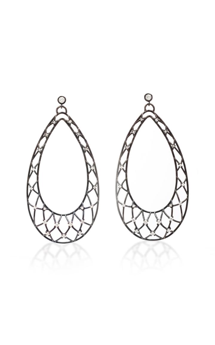 Nancy Newberg Large Webbed Teardrop Earrings