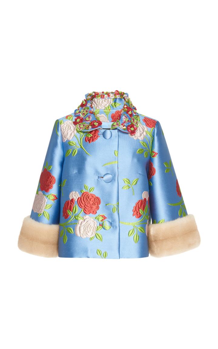 Andrew Gn Floral Waist Jacket