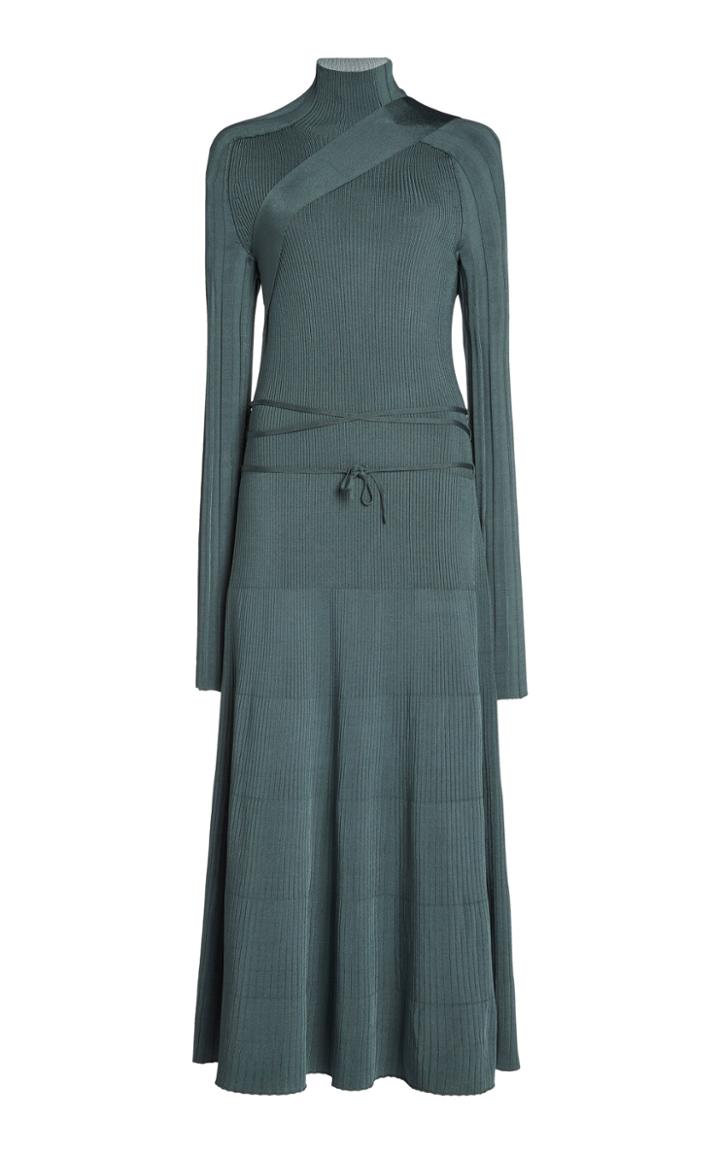 Moda Operandi Peter Do Belt-detailed Ribbed-knit Midi Dress