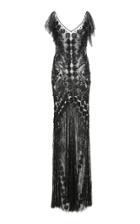 Amen Couture Tulle Embroidered Gown
