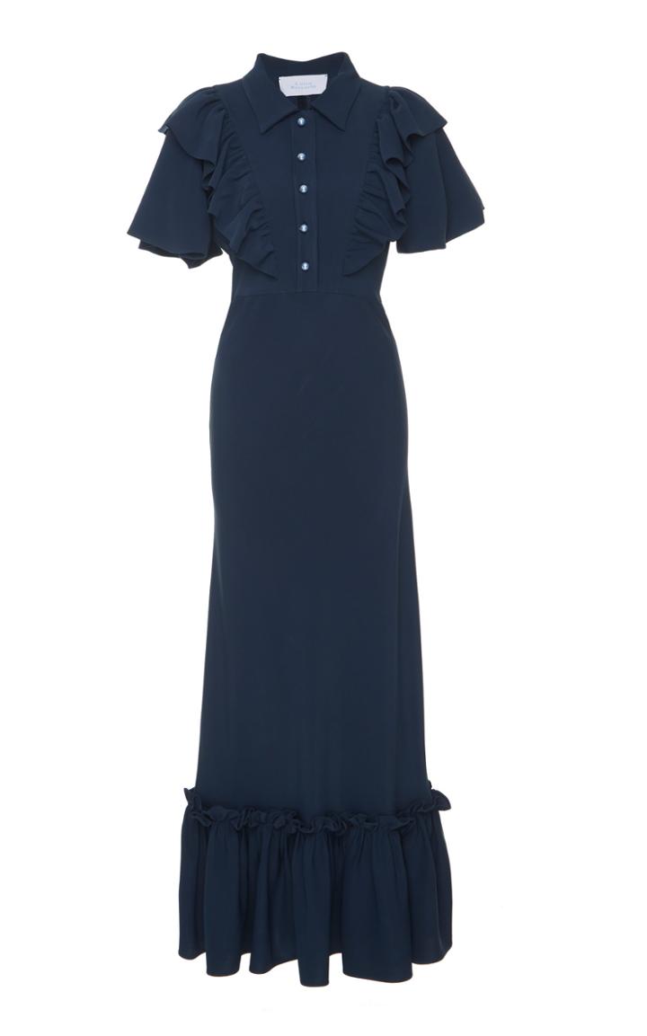Luisa Beccaria Short Sleeve Collared Dress