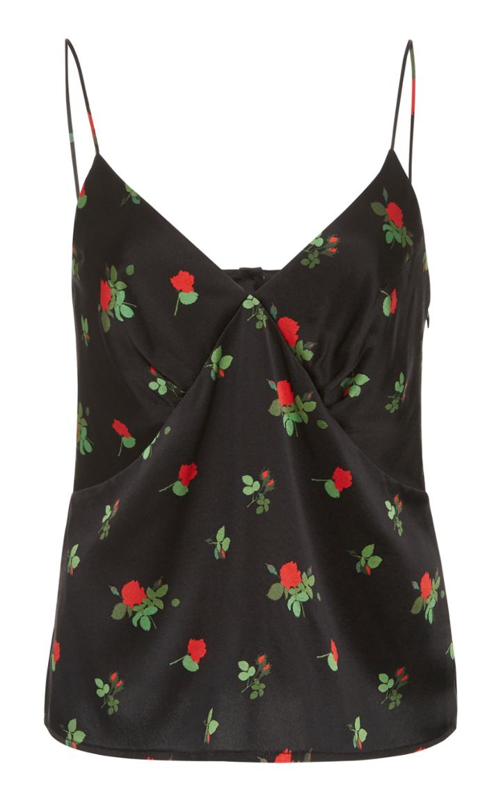 Bernadette Antwerp June Floral-print Silk Blend-satin Camisole