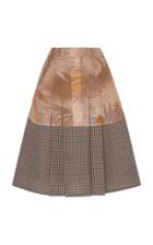 Maison Margiela Tropical Microcheck Print Skirt