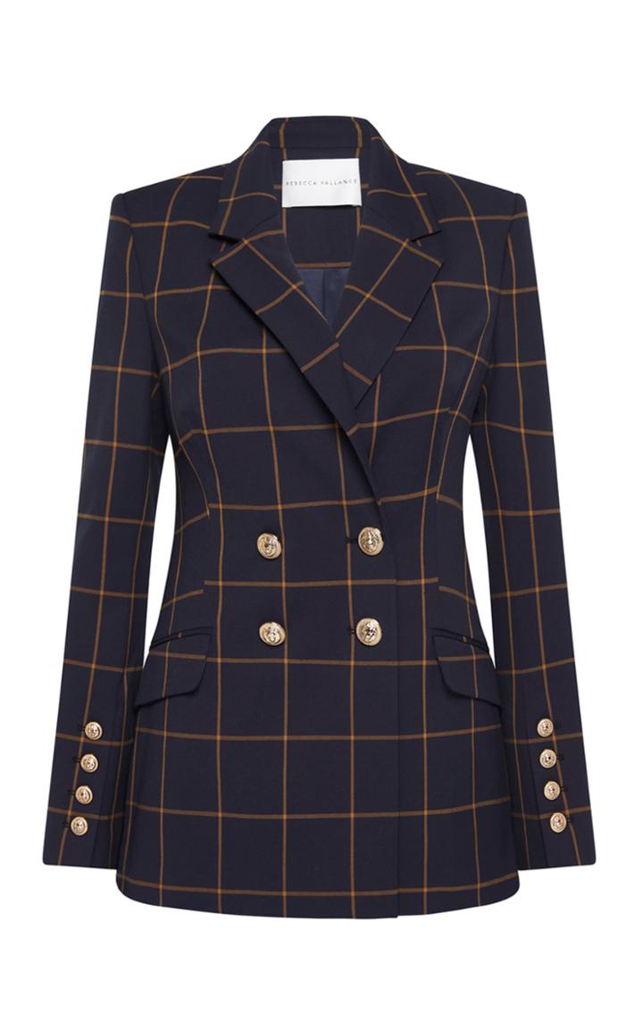 Moda Operandi Rebecca Vallance Ines Checked Double-breasted Blazer