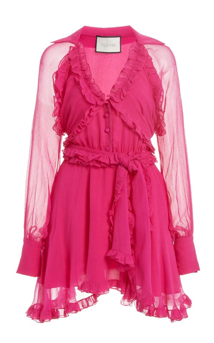 Alexis Suzette Ruffled Chiffon Mini Dress