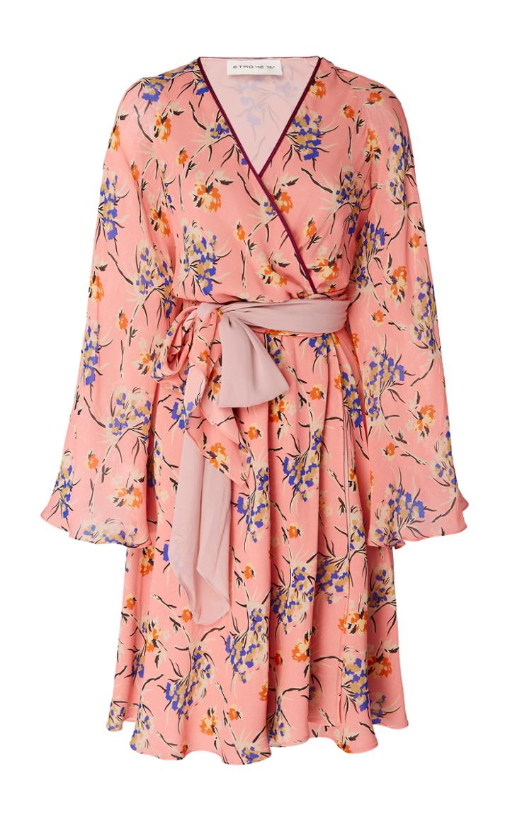 Etro Merseyside Silk Mini Wrap Dress