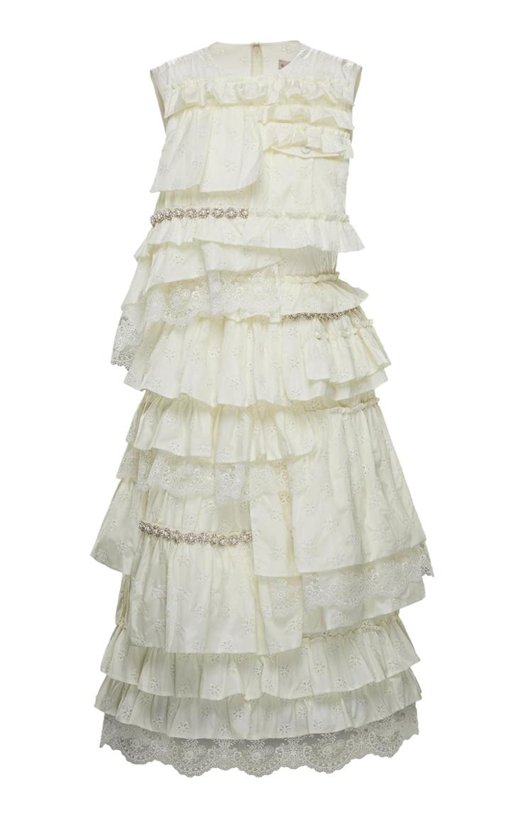 Moncler 4 Simone Rocha Ruffled Tiered Taffeta Mini Dress