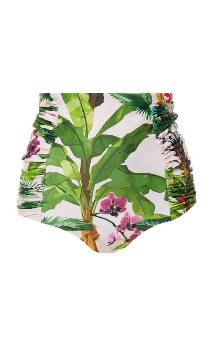 Johanna Ortiz Marimba Ruched High Waist Bikini Bottom