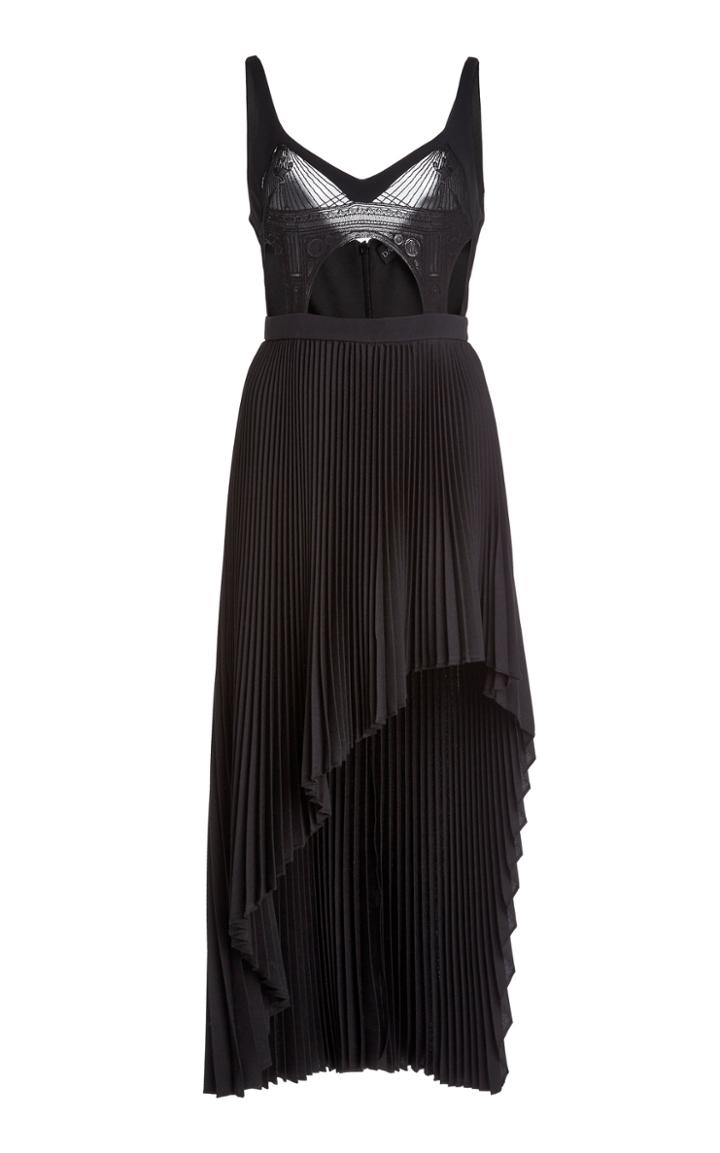 Moda Operandi David Koma Pleated Macrame Midi Dress