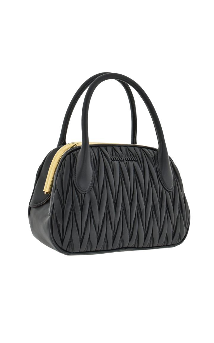 Moda Operandi Miu Miu Matelasse Leather Top Handle Bag