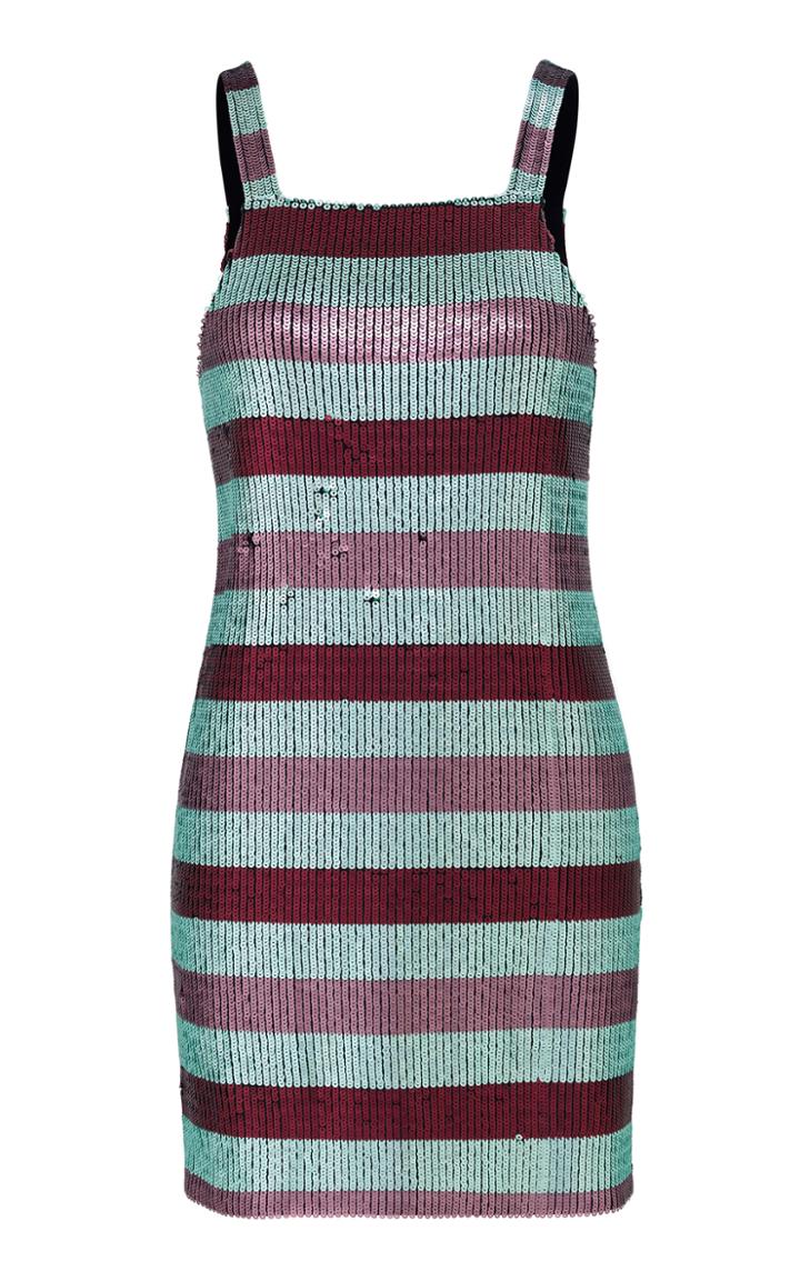Stine Goya Cherry Embellished Stripe Dress