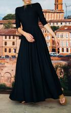 Moda Operandi Ciao Lucia Ondina Long Sleeve Backless Maxi Dress