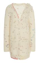 Loveshackfancy Emmanuelle Printed Floral-appliqued Knit Sweater