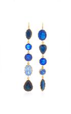 Renee Lewis Antique Synthetic Sapphire Synthetic Spinel Natural Topaz Natural Sapphire Natural Blue Topaz Earrings
