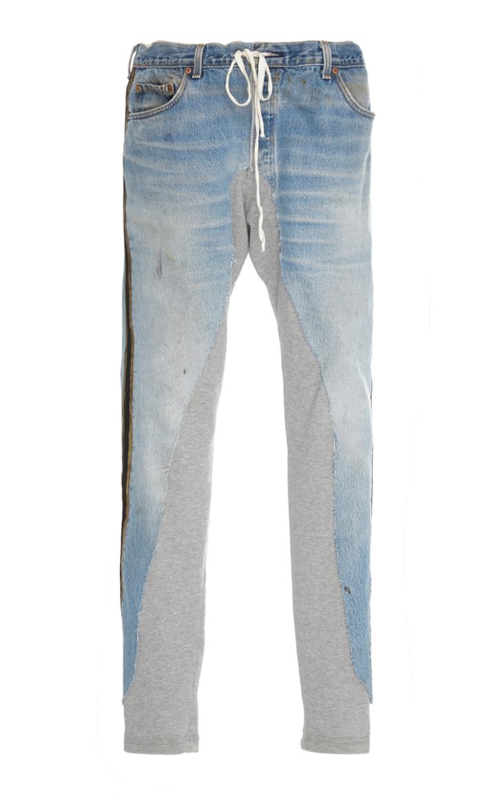 Greg Lauren Paneled Skinny Jeans