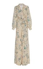 Luisa Beccaria Belted Floral Jumpsuit