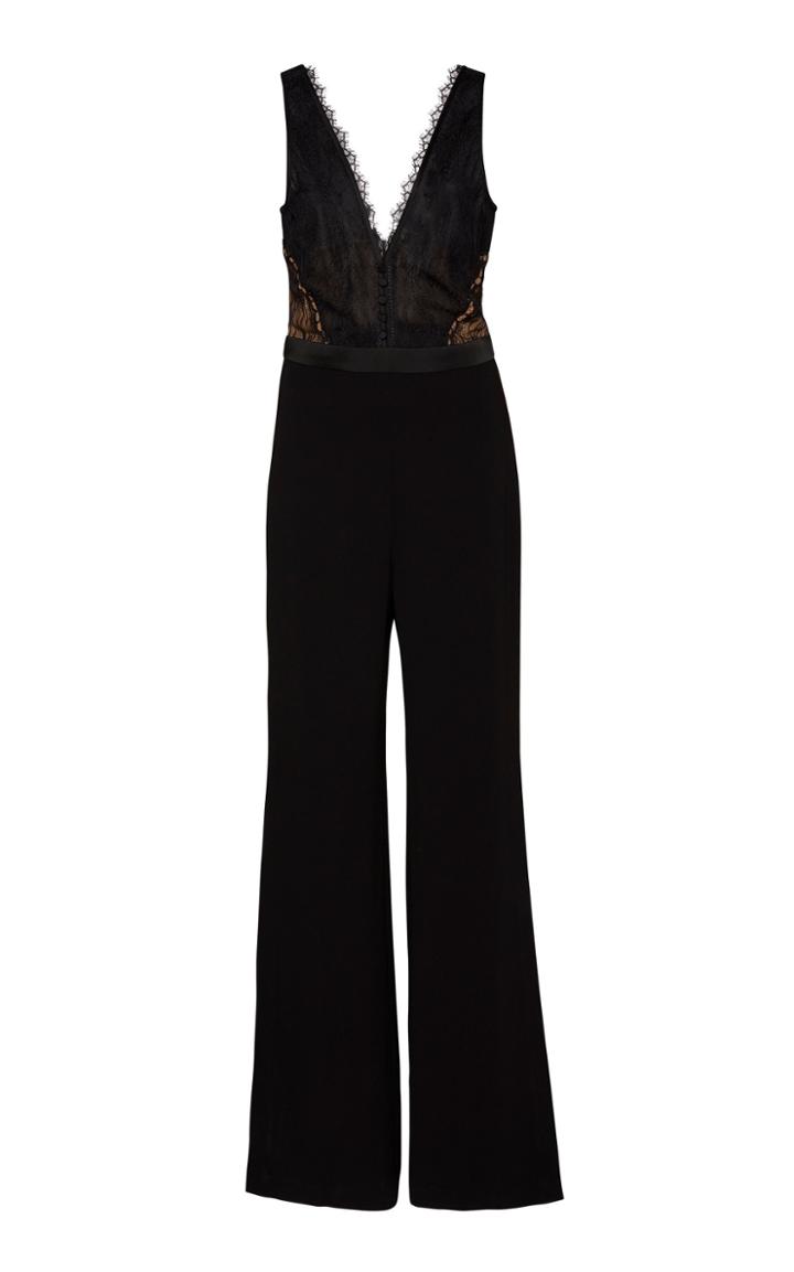 Jonathan Simkhai Lace And Crepe Jumpsuit