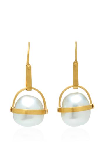 Eli Halili 22k Gold And Pearl Earrings
