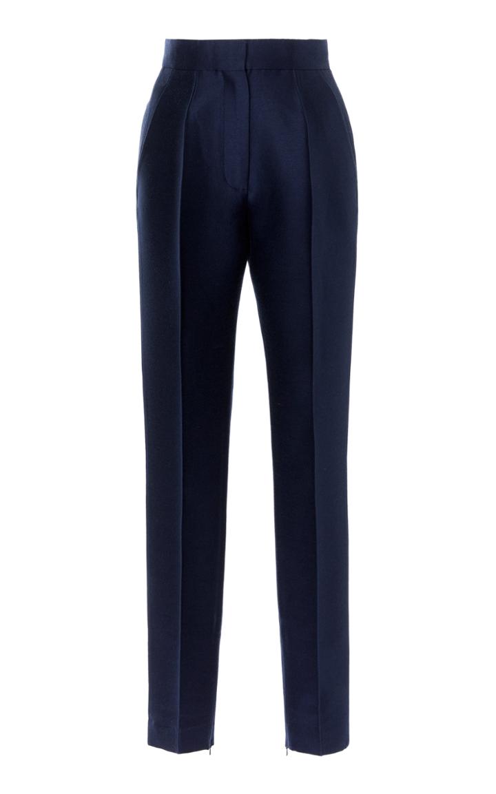 Dice Kayek Virgin Wool High Waist Slim Leg Trousers