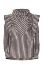 Isabel Marant Welly Striped Cotton-blend Shirt Size: 38