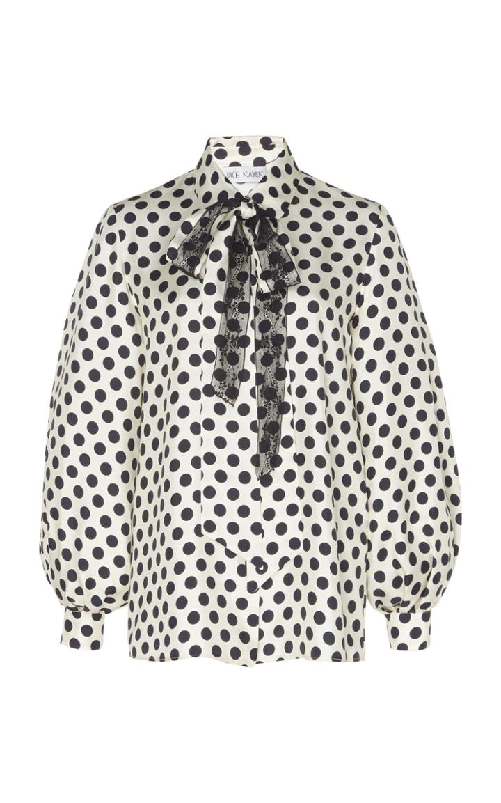 Dice Kayek Neck Tie Silk Shirt