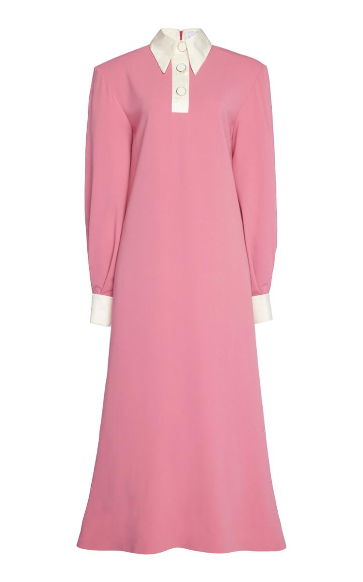 Moda Operandi Rowen Rose Button-embellished Crepe Maxi Dress Size: 32